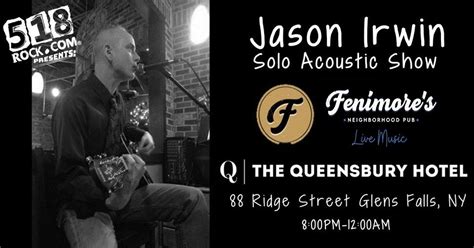 Jason Irwin Live at Fenimores Pub and Restaurant, The Queensbury Hotel ...