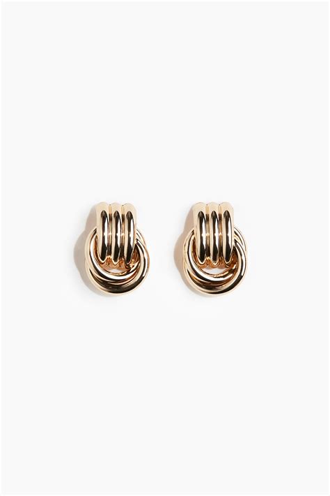 Fluted earrings - Gold-coloured - Ladies | H&M IN