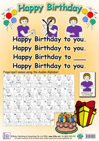 Happy Birthday | Sign language, Baby sign language, Australian sign ...