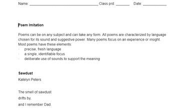 Image result for Emulation Poem Example