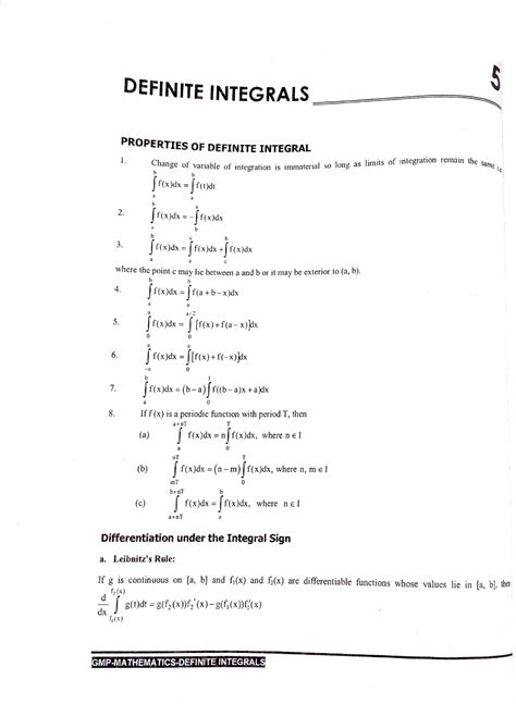 5. Definite Integrals - Mathematics-II - Studocu