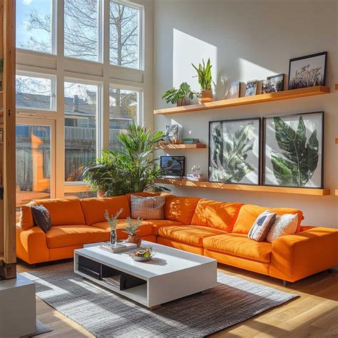 6 Fresh Small Space Furniture Ideas in Orange and White for a Bright ...