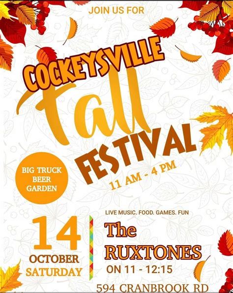 Cockeysville Fall Festival , Cockeysville Fall Festival, 14 October ...