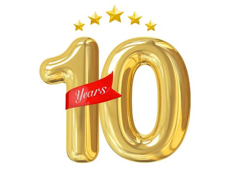 10 ans anniversaire d'or 11287678 PNG