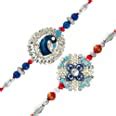 Mahi Rakhi Set for Brother of 2 Blue Mens Designer Rakhi for Bhai ...