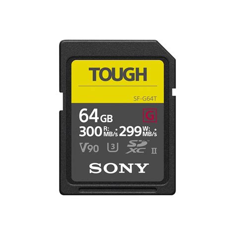 Sony SF-G64T 64 GB Tough High Speed sdxc UHS-II G300 SD Card - Buy Sony ...