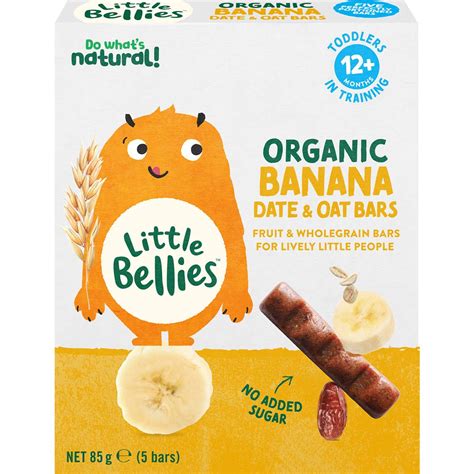 Little Bellies Organic Banana Date & Oat Bar 5 Pack | Woolworths