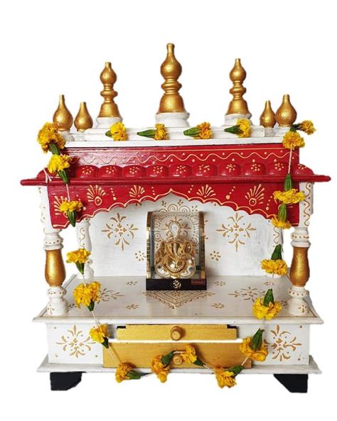 Creative Handicrafts Home Temple, Wooden Temple, Pooja Mandir for Home ...