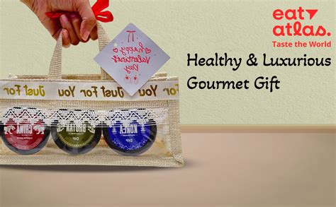 Eat Atlas | Gourmet Gift Hamper | 3 International Flavoured Dips + 2 ...