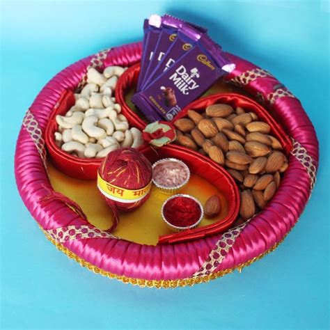 Send Chocolates and Nut Dryfruit Thali Online - BD20-95639 | Giftalove