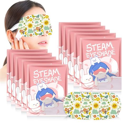 MAYCREATE® 10 Pcs Self Heated Eye Mask for Sleeping, Rose Steam Sleep ...