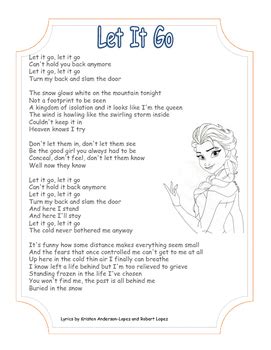 Close Read or Fluency Practice Disney Lyric Activity by Hollie Reece