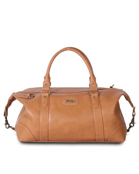 Brown Leatherette Duffle / Luggage Bag I Free shipping I COD ...