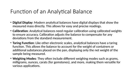 MAINTAIN ANALYTICAL BALANCE.pptx IN THE LABORATORY | PPTX