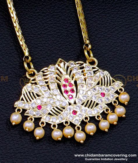 Buy Five Metal Jewellery Traditional Stone Dollar Chain Designs