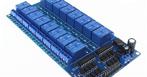 12V 16 Channel Relay Module with Light Coupling LM2576 Power Supply