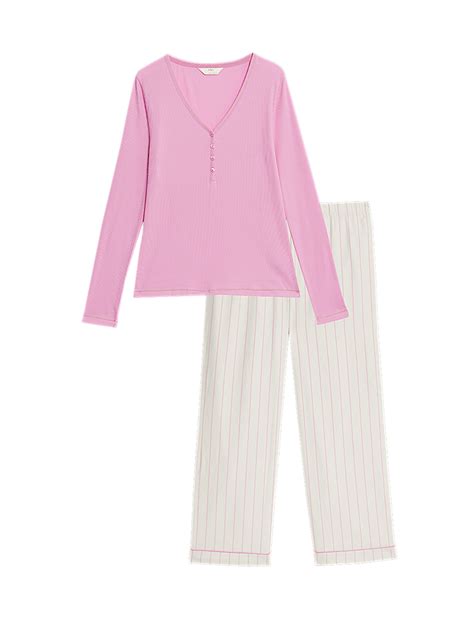 Buy Pure Cotton Striped Pyjama Set at Marks & Spencer