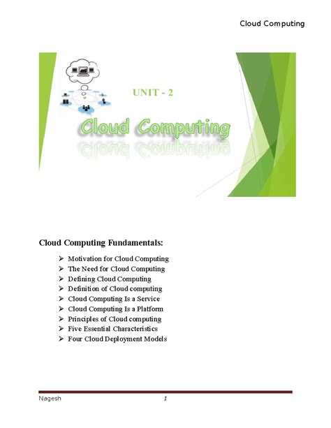 CC UNIT 2 WORD FILE - hii - Cloud Computing Fundamentals: Motivation ...