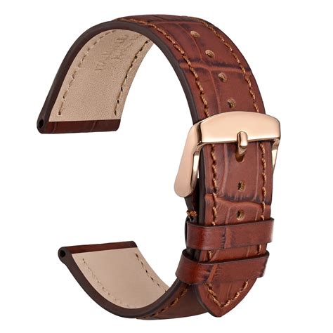 Wocci 22mm Watch Band Italian Leather Embossed Alligator Grain Rose ...