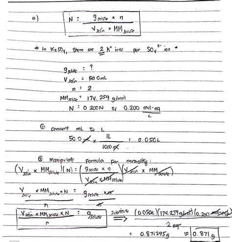 [Solved] How many grams of K2SO4 are contained in 50.0 mL of 0.200 N... | Course Hero