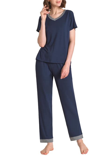 Women's Petite Pajamas Set Soft Viscose Loungewear – Latuza