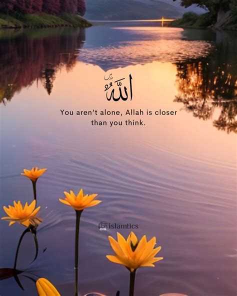 You aren’t alone, Allah is closer than you think. - All About Islam And Its Branches