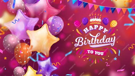 Birthday panoramic banner collage | Premium Photo