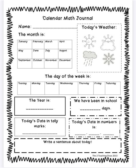 Image result for Math Calendar Kinder