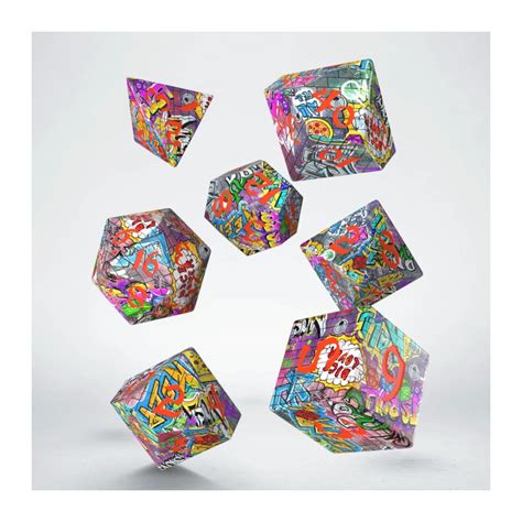 Q-Workshop - Full Art Dice Set Graffiti - Pen and Paper Games Schweiz