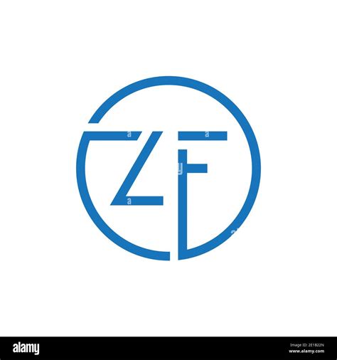ZF Logo Design Vector Template. Initial Circle Letter ZF Vector ...
