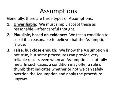 Image result for Assumptions Explained