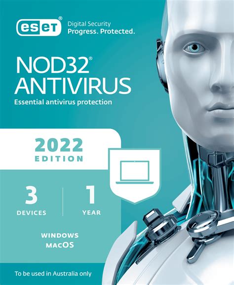 ESET NOD32 Antivirus 3 Device 1 Year License Card - "Strictly only to ...