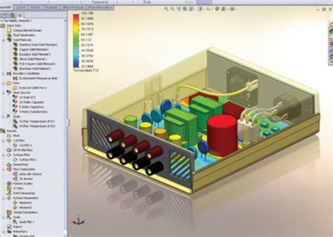 Surface Plots Flow Simulation SolidWorks 的图像结果