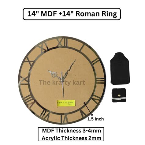 Border Roman Ring Clock Set | The Krafty Kart Resin Store