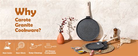 Buy CAROTE Granite Non Stick Flat Roti Tava, Induction Base Swiss ...
