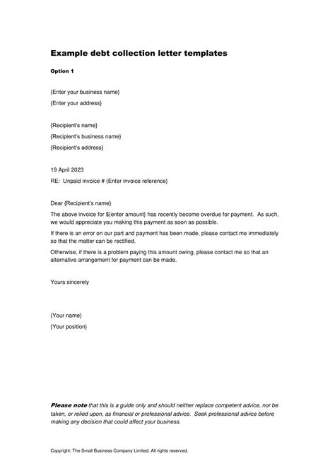 Free Printable Collection Letter Templates [Word & PDF] Medical, Dental ...