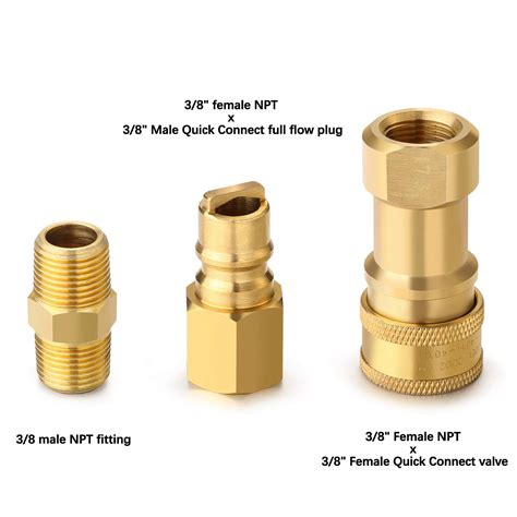 Buy WADEO 3/8 Inch Natural Gas Quick Connect Fittings, LP Gas Propane ...