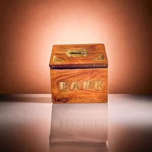 Wooden Piggy Bank with Key Combination, Brown : Amazon.in: Toys & Games