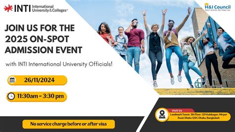 INTI International University Malaysia Spot Admission, H & I Council ...