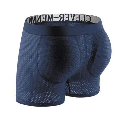 CLEVER-MENMODE Sexy Men Padded Underwear Mesh Boxer Buttocks Lifter Enlarge Butt Push Up Pad ...