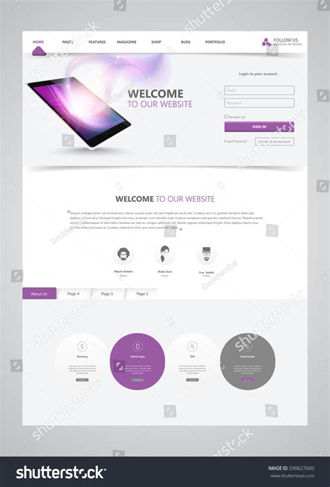 JavaScript Website Template Design 的图像结果