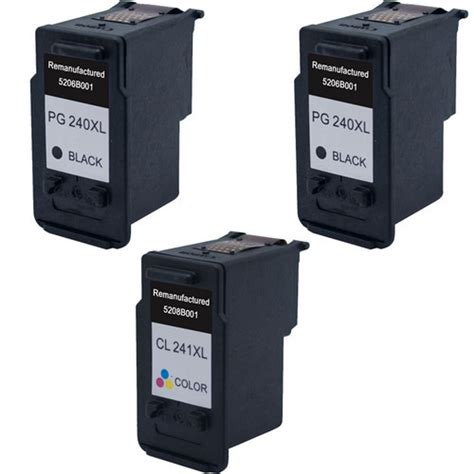 Canon PG-240XL And Canon CL-241XL Ink Cartridges | 3 Pack
