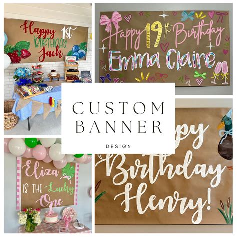 Hand Painted Banner Personalized Sign for Birthday, Baby Shower ...