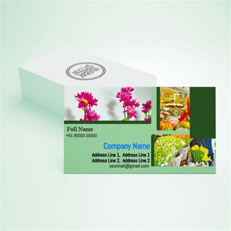 Creatively designed visiting card for floral business, simply edit your ...