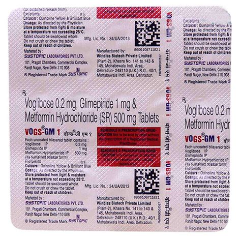 Vogs-GM 1 Tablet 15's Price, Uses, Side Effects, Composition - Apollo ...