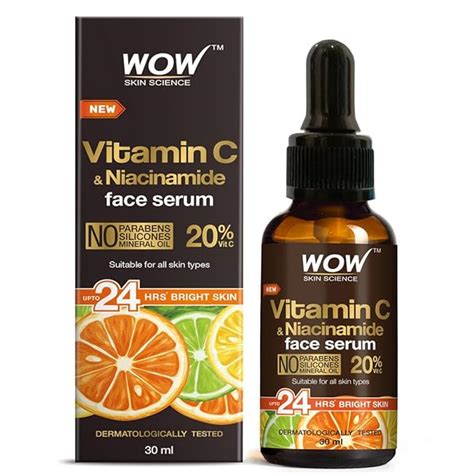 WOW Skin Science Brightening 20% Vitamin C Face Serum | Boost Collagen ...