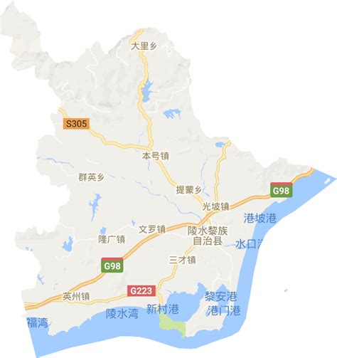 陵水黎族自治县高清电子地图