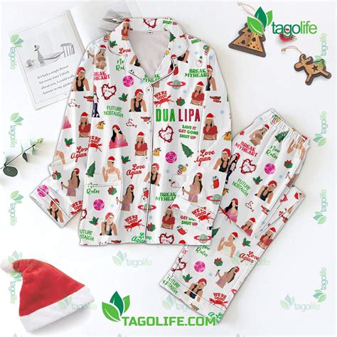 Dua Lipa Merry Christmas Women's Pajamas Set - Tagolife