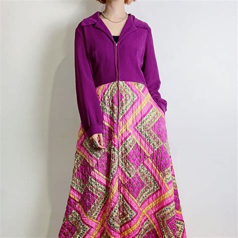 70s quilting shirt dress | LEMON