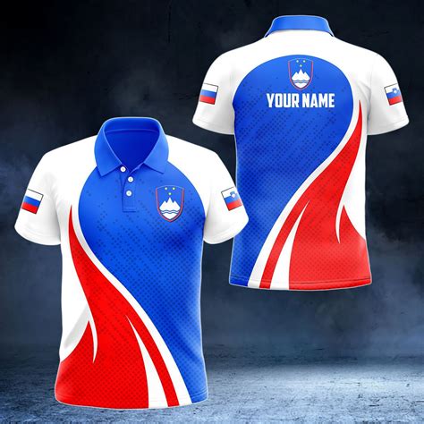 Restocked Mall - Customize Slovenia Flag Color Fire Unisex Adult Polo ...